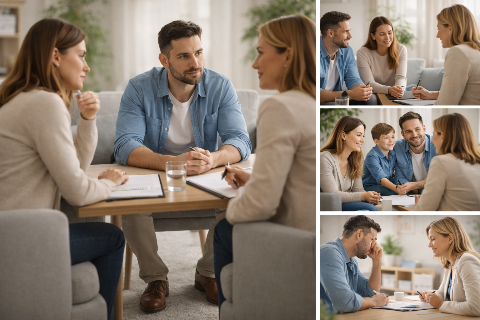 Illustration representing divorce mediation services